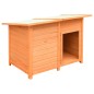 vidaXL Caseta para perros madera maciza pino y abeto 120x77x86 cm