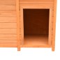 vidaXL Caseta para perros madera maciza pino y abeto 120x77x86 cm