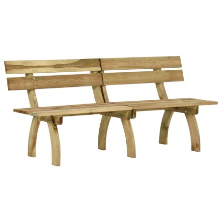 vidaXL Banco de jardín de madera de pino impregnada 220 cm 