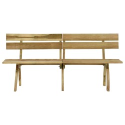 vidaXL Banco de jardín de madera de pino impregnada 220 cm 