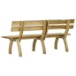 vidaXL Banco de jardín de madera de pino impregnada 220 cm vidaXL Banco de jardín de madera de pino impregnada 220 cm