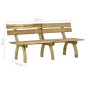 vidaXL Banco de jardín de madera de pino impregnada 220 cm vidaXL Banco de jardín de madera de pino impregnada 220 cm