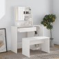 vidaXL Tocador con espejo blanco brillante 86,5x35x136 cm vidaXL Tocador con espejo blanco brillante 86,5x35x136 cm