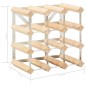 vidaXL Botellero para 12 botellas de madera maciza de pino vidaXL Botellero para 12 botellas de madera maciza de pino