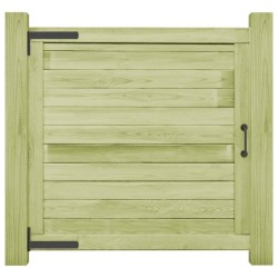 vidaXL Puerta de valla de madera de pino impregnada 100x100 cm