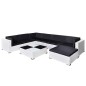 vidaXL Set muebles de jardín 8 piezas y cojines ratán sintético blanco vidaXL Set muebles de jardín 8 piezas y cojines ratán sintético blanco