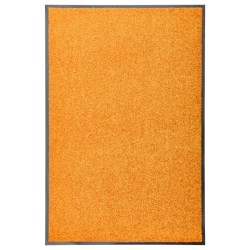 vidaXL Felpudo lavable naranja 60x90 cm