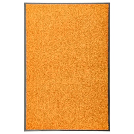 vidaXL Felpudo lavable naranja 60x90 cm
