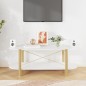 vidaXL Mesa de centro madera contrachapada blanco 110x48x40 cm vidaXL Mesa de centro madera contrachapada blanco 110x48x40 cm