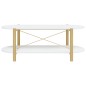 vidaXL Mesa de centro madera contrachapada blanco 110x48x40 cm vidaXL Mesa de centro madera contrachapada blanco 110x48x40 cm
