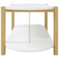 vidaXL Mesa de centro madera contrachapada blanco 110x48x40 cm vidaXL Mesa de centro madera contrachapada blanco 110x48x40 cm