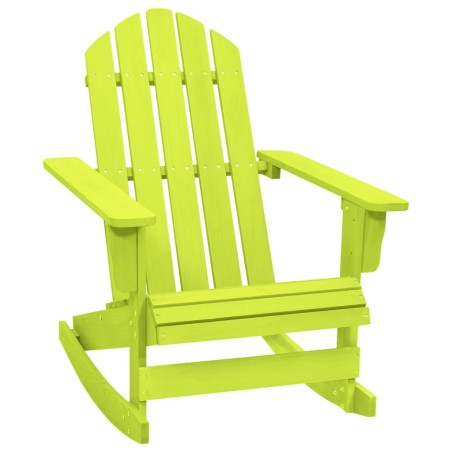 vidaXL Silla mecedora de jardín Adirondack madera maciza abeto verde