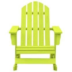 vidaXL Silla mecedora de jardín Adirondack madera maciza abeto verde