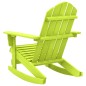 vidaXL Silla mecedora de jardín Adirondack madera maciza abeto verde vidaXL Silla mecedora de jardín Adirondack madera maciza abeto verde