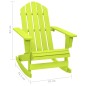 vidaXL Silla mecedora de jardín Adirondack madera maciza abeto verde vidaXL Silla mecedora de jardín Adirondack madera maciza abeto verde