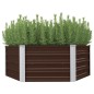 vidaXL Mesa de cultivo de acero galvanizado marrón 129x129x46 cm vidaXL Mesa de cultivo de acero galvanizado marrón 129x129x46 cm