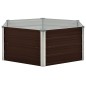vidaXL Mesa de cultivo de acero galvanizado marrón 129x129x46 cm vidaXL Mesa de cultivo de acero galvanizado marrón 129x129x46 cm