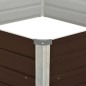 vidaXL Mesa de cultivo de acero galvanizado marrón 129x129x46 cm vidaXL Mesa de cultivo de acero galvanizado marrón 129x129x46 cm