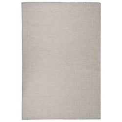 vidaXL Alfombra de exterior de tejido plano gris taupe 120x170 cm