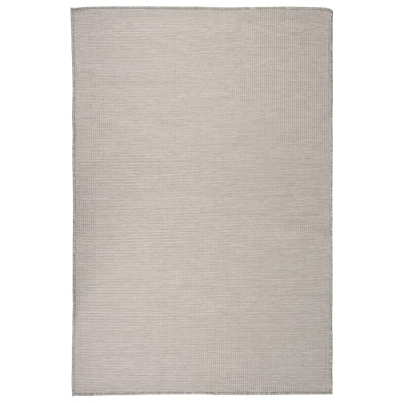 vidaXL Alfombra de exterior de tejido plano gris taupe 120x170 cm vidaXL Alfombra de exterior de tejido plano gris taupe 120x170 cm