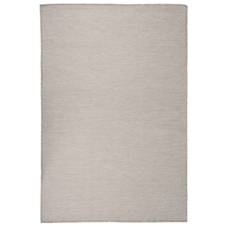 vidaXL Alfombra de exterior de tejido plano gris taupe 120x170 cm