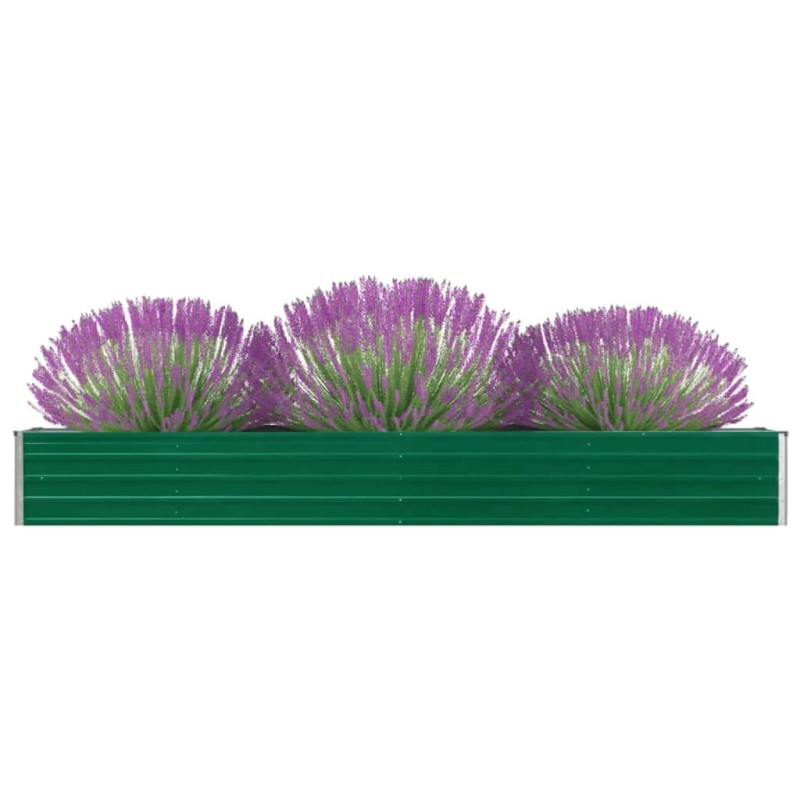 vidaXL Arriate de jardín de acero galvanizado verde 320x40x45 cm vidaXL Arriate de jardín de acero galvanizado verde 320x40x45 cm