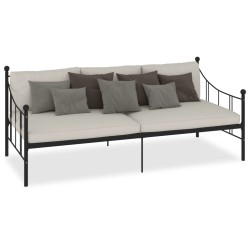 vidaXL Estructura de cama de metal negro 90x200 cm