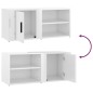 vidaXL Muebles para TV 2 uds madera blanco brillo 80x31,5x36 cm vidaXL Muebles para TV 2 uds madera blanco brillo 80x31,5x36 cm