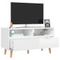 vidaXL Mueble de TV madera de ingeniería blanco brillo 90x40x48,5 cm vidaXL Mueble de TV madera de ingeniería blanco brillo 90x40x48,5 cm