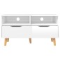 vidaXL Mueble de TV madera de ingeniería blanco brillo 90x40x48,5 cm vidaXL Mueble de TV madera de ingeniería blanco brillo 90x40x48,5 cm