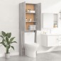 vidaXL Armario de lavadora gris Sonoma 64x25,5x190 cm