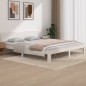 vidaXL Estructura de cama Super King madera maciza blanco 180x200 cm vidaXL Estructura de cama Super King madera maciza blanco 180x200 cm