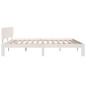 vidaXL Estructura de cama Super King madera maciza blanco 180x200 cm vidaXL Estructura de cama Super King madera maciza blanco 180x200 cm
