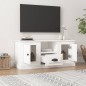 vidaXL Mueble para TV madera contrachapada blanco 100x35,5x45 cm