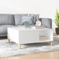 vidaXL Mesa de centro madera contrachapada blanco 80x80x36,5 cm vidaXL Mesa de centro madera contrachapada blanco 80x80x36,5 cm