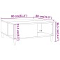 vidaXL Mesa de centro madera contrachapada blanco 80x80x36,5 cm vidaXL Mesa de centro madera contrachapada blanco 80x80x36,5 cm