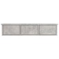 vidaXL Estante cajones para pared contrachapada hormigón 88x26x18,5cm vidaXL Estante cajones para pared contrachapada hormigón 88x26x18,5cm