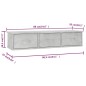 vidaXL Estante cajones para pared contrachapada hormigón 88x26x18,5cm vidaXL Estante cajones para pared contrachapada hormigón 88x26x18,5cm