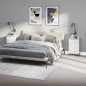 vidaXL Mesitas de noche 2 uds madera blanco brillante 40x35x70 cm