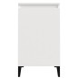 vidaXL Mesitas de noche 2 uds madera blanco brillante 40x35x70 cm
