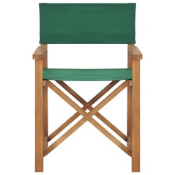 vidaXL Silla de director madera maciza de teca verde