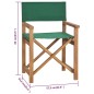vidaXL Silla de director madera maciza de teca verde vidaXL Silla de director madera maciza de teca verde