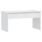 vidaXL Mesa de centro contrachapada blanco brillante 102x50,5x52,5 cm vidaXL Mesa de centro contrachapada blanco brillante 102x50,5x52,5 cm