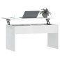vidaXL Mesa de centro contrachapada blanco brillante 102x50,5x52,5 cm vidaXL Mesa de centro contrachapada blanco brillante 102x50,5x52,5 cm