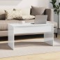 vidaXL Mesa de centro contrachapada blanco brillante 102x50,5x52,5 cm vidaXL Mesa de centro contrachapada blanco brillante 102x50,5x52,5 cm