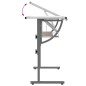 vidaXL Mesa de dibujo madera y acero blanco y gris 110x53x(58-87) cm