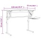 vidaXL Mesa de dibujo madera y acero blanco y gris 110x53x(58-87) cm