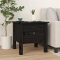 vidaXL Mesa auxiliar 2 uds de madera maciza de pino negro 40x40x39 cm