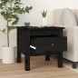 vidaXL Mesa auxiliar 2 uds de madera maciza de pino negro 40x40x39 cm