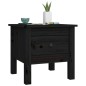vidaXL Mesa auxiliar 2 uds de madera maciza de pino negro 40x40x39 cm